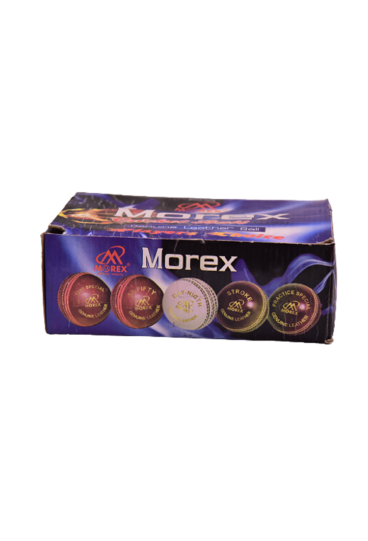 MOREX PRACTICE CRICKET LEATHER BALL-( PACK OF 6 )