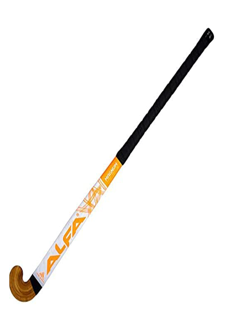 ALFA MAGNUM WOODEN LAMINATED HEAD Hockey Stick- 37 inch (Orange)-