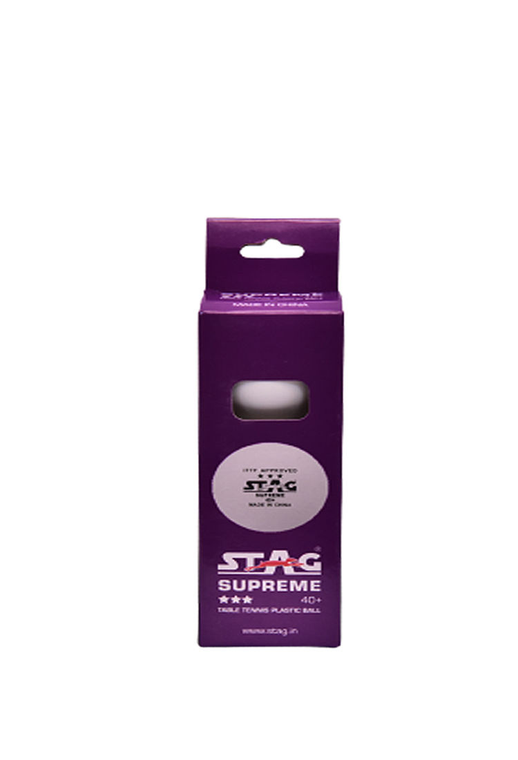 STAG SUPREME 3 STAR PLASTIC TABLE TENNIS BALL-