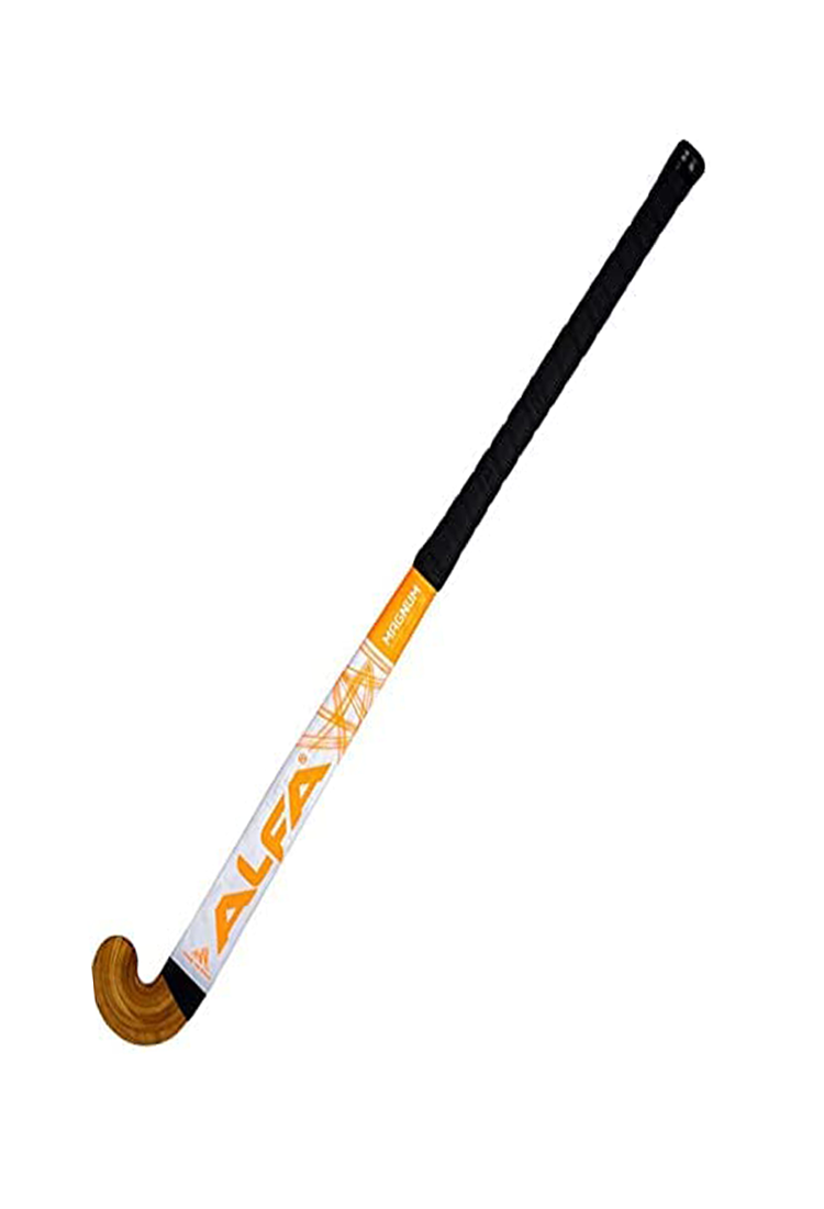 ALFA MAGNUM WOODEN LAMINATED HEAD Hockey Stick- 37 inch (Orange)-